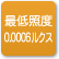 「最低照度0.001ルクス」のアイコン